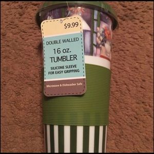 Double walled glass tumbler